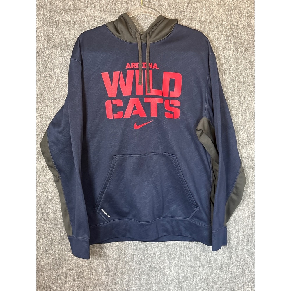 Nike Arizona Wildcats Therma-FIT Hoodie Mens XL Navy Blue Grey Pullover